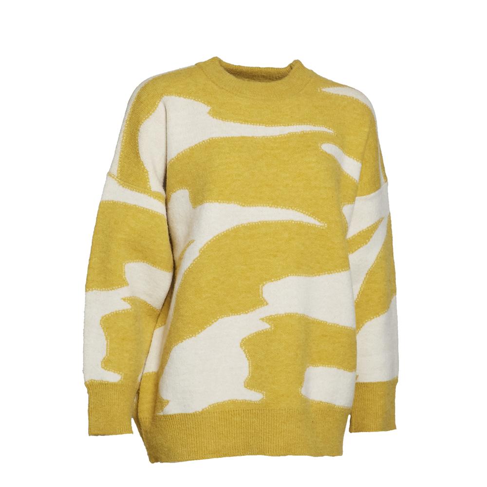 Crew Neck Oversized Knitted Sweater|,|