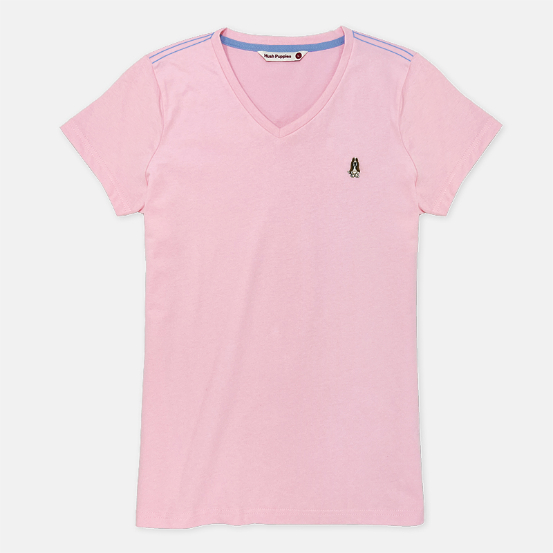 HUSH PUPPIES LADIES&#x27; V-NECK TEE | COTTON | HLT208455|,|
