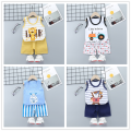 【baixilife】Baby Boy Clothes Set 2PCS Children&#x27;s Sleeveless Shorts Suit Cotton Boys and Girls Clothes|,|