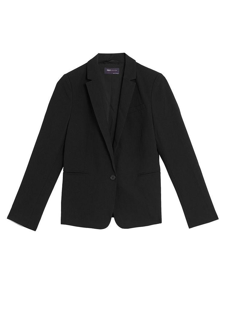 M&amp;S Slim Single Breasted Blazer - T59/7335|,|