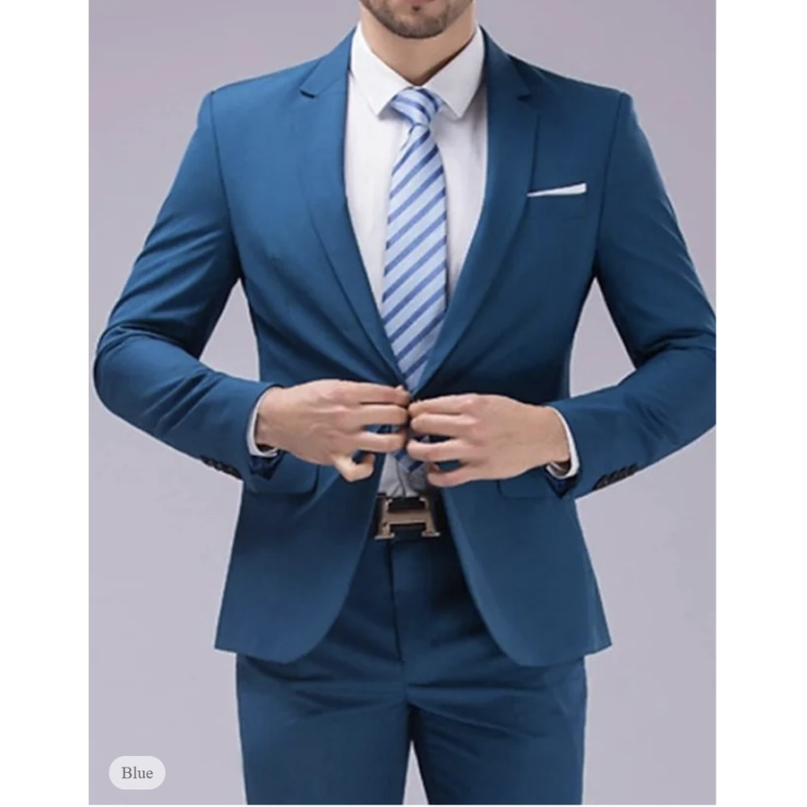 Korean style 3pc set pants+vest+blazer men&#x27;s business suit Blazer groom best man slim handsome wedding dress best man|,|