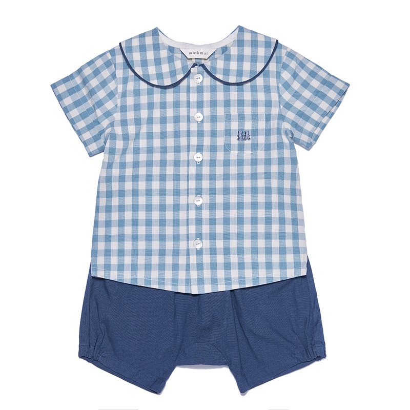 MINKMUI | Baby Boy Clean Check Shirts Set littleground|,|