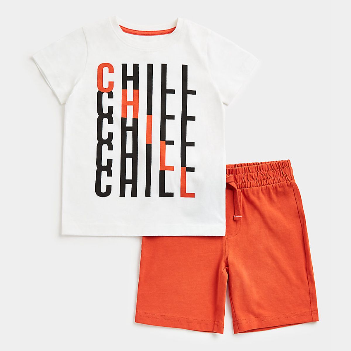 Mothercare Outdoor Max Chill Tee And Rust Short Set|,|