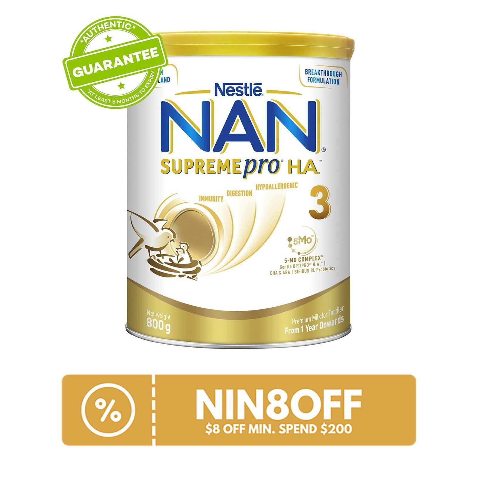 Nestle NAN SupremePro H.A. Stage 3 Growing Up Milk 800G - From 12 Months|,|
