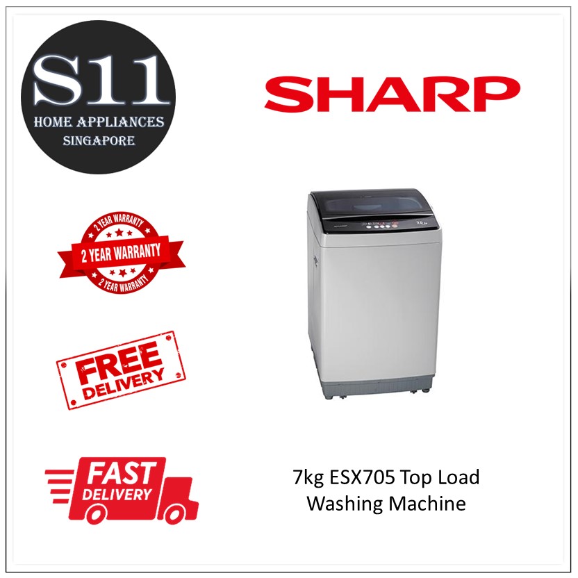 Sharp 7kg ESX705 Top Load Washing Machine * FREE INSTALL &amp; DISPOSE + 2 Years Warranty|,|