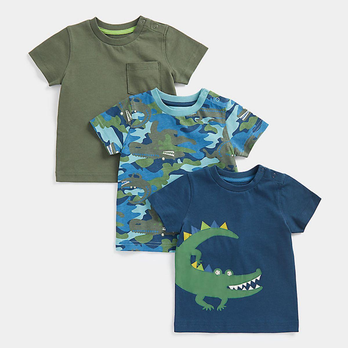Mothercare Baby Boy Wild Forager All Over Print Tee -3 Pack|,|