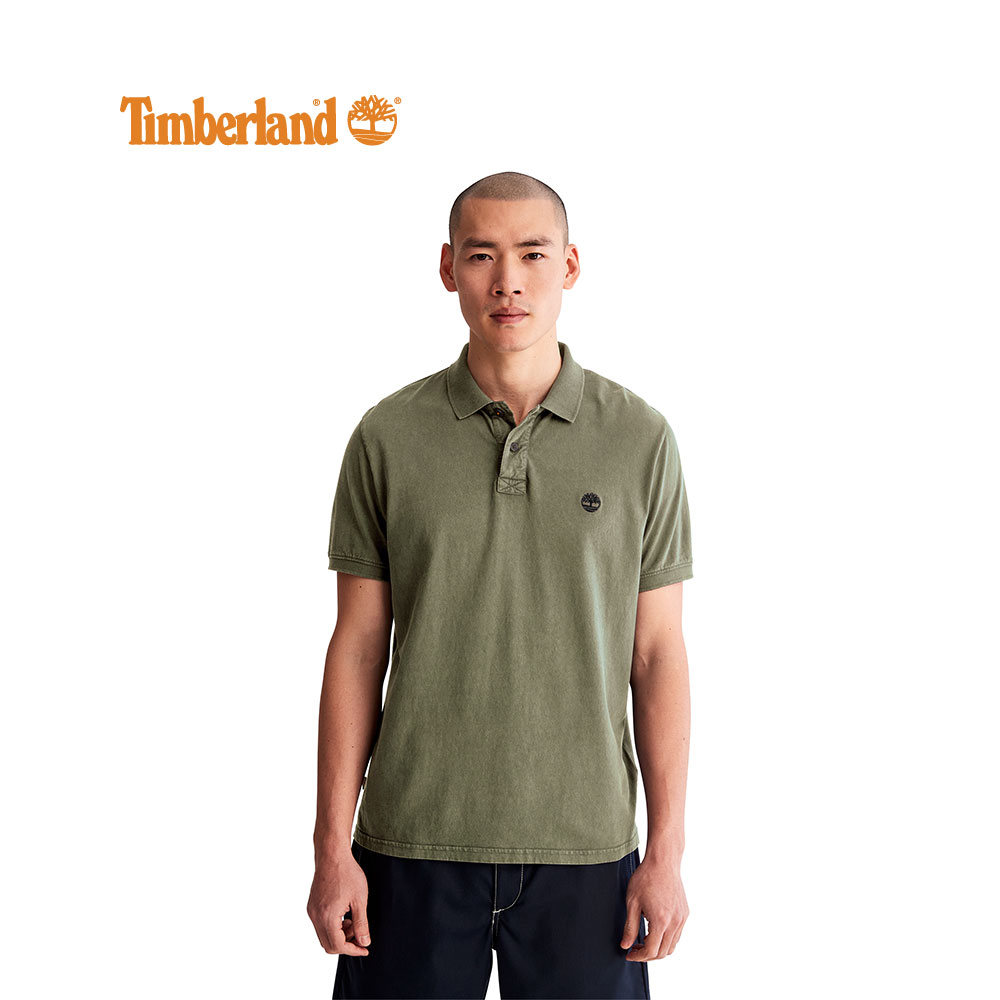 Timberland Men&#x27;s SS Washed Jersey Polo Cassel Earth|,|