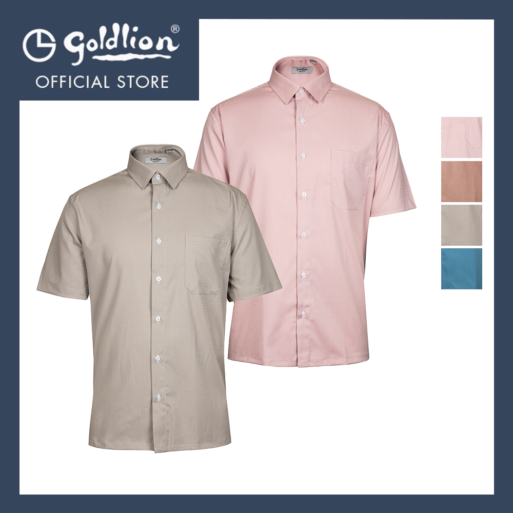 Goldlion Smart Casual Regular Fit Bamboo Fabric Short-Sleeved Shirt|,|