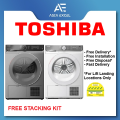 TOSHIBA TD-M90GHS DARK SILVER/WHITE 8KG SMART CONTROL FRONT LOAD HEAT PUMP DRYER|,|