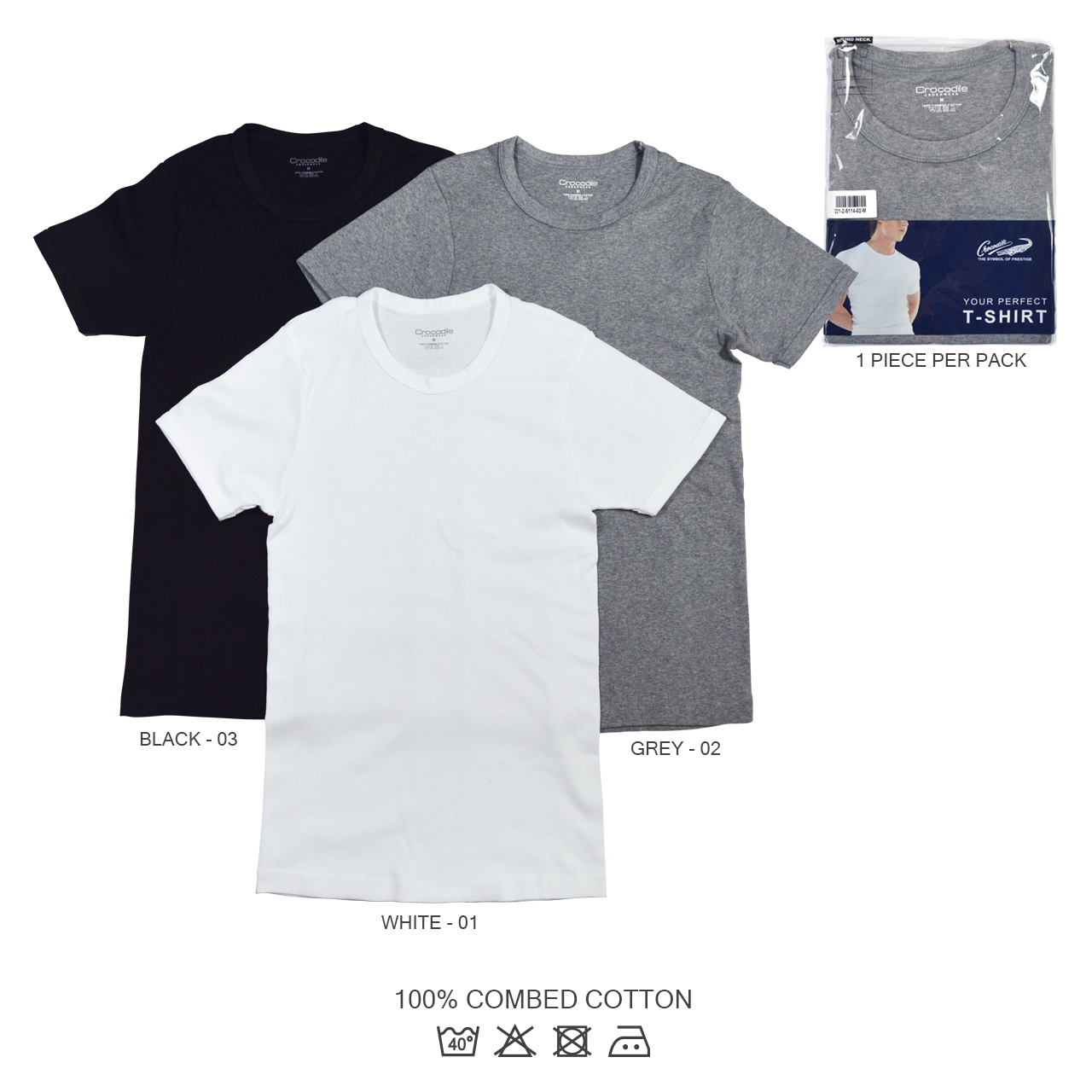 Crocodile Iconic Round Neck Body Wear|,|