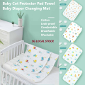 【SG Stock】Baby Cot Bedsheet Protector Pad Towel / Baby Diaper Changing Mat / Cotton, Leak-proof, Comfortable, Breathable|,|